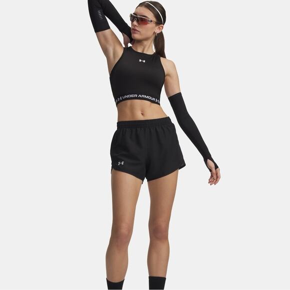 Under Armour NWT Women's Fly-By Run Shorts Performance Active Black Size Medium - Picture 3 of 10